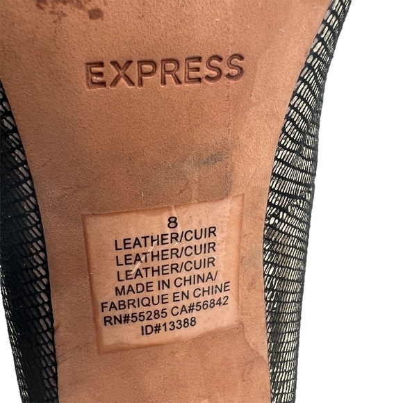 Express Women’s Gold Leather Pointed Toe Heels Size 8 - Picture 2 of 8